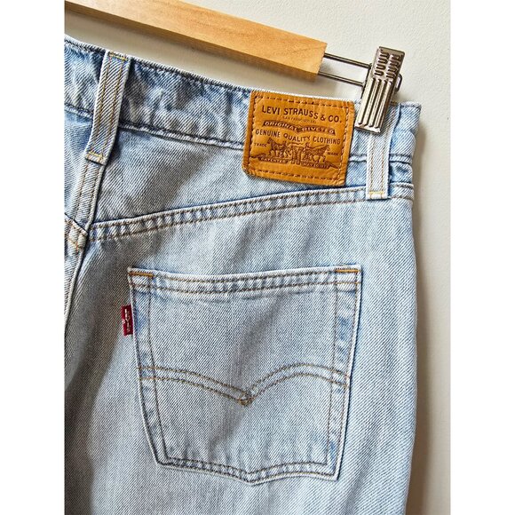 Free People Levi's Premium Balloon Leg Jeans in Dad's Jokes Light Blue 29 Waist - Picture 8 of 10